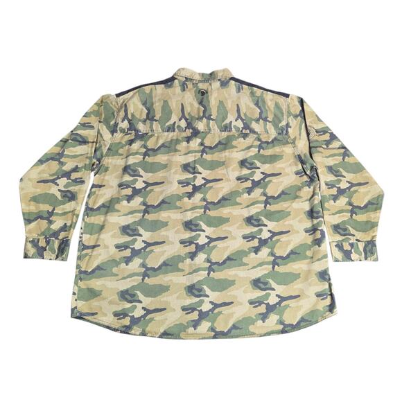 Vtg Y2K State Property Rocawear Camo Button Up Shirt Hip Hop Y2K 90's Sz 4X - Picture 5 of 15